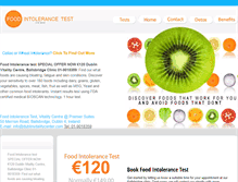 Tablet Screenshot of foodintolerancetest.ie